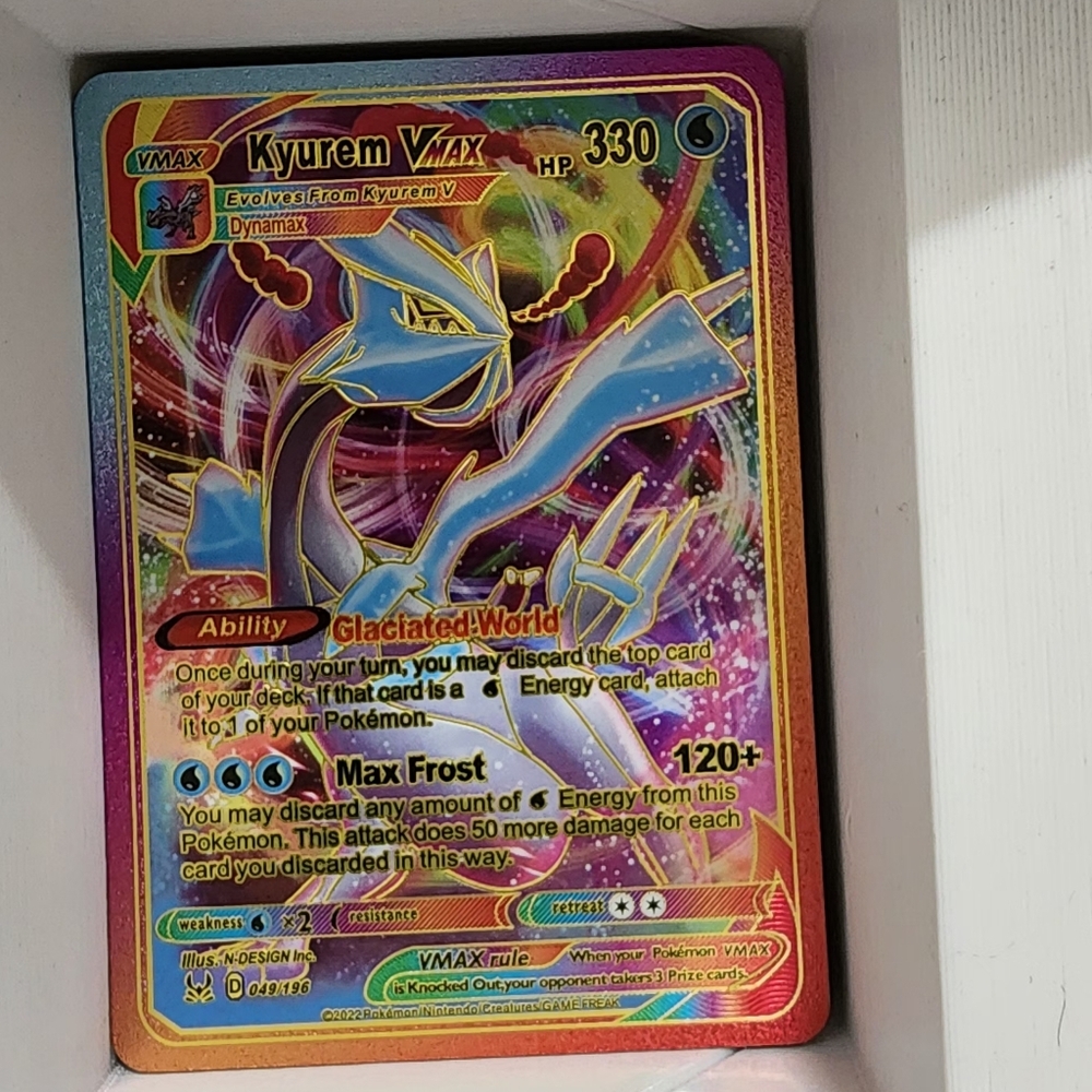 Kyurem VMAX HP 330 Rainbow Foil Fan Art Pokémon Card